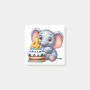 Schattige Olifant 4e Verjaardag Post-it® Notes