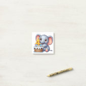 Schattige Olifant 4e Verjaardag Post-it® Notes (Op bureau)