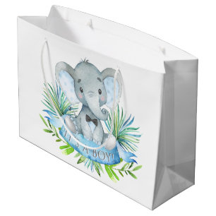 Schattige Olifant Baby Jongen Baby Shower Groot Cadeauzakje