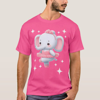 Schattige Olifant Ballerina Dansende Kunst T-shirt