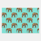 Schattige Olifant Delight Inpakpapier Vel (Voorkant 2)