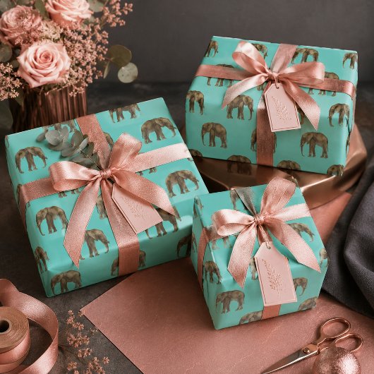 Schattige Olifant Delight Inpakpapier Vel