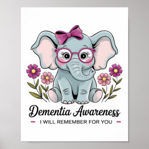 Schattige Olifant Dementie Bewustzijn Ik Onthoud V Poster