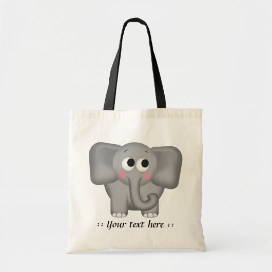 Schattige olifant - Persoonlijke Canvas tas (Voorkant)