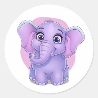 Schattige olifant Sticker - Schattigee Cartoon Die