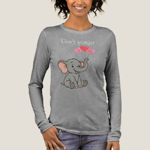 Schattige olifant valentijnsdag Tri-Blend shirt