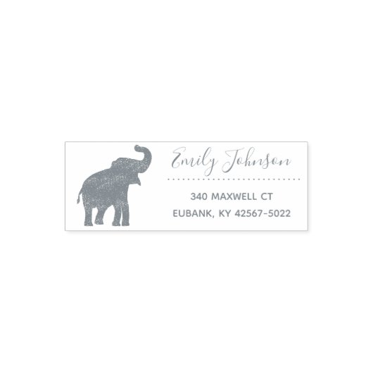 schattige olifant  zelfinktende stempel (Design)