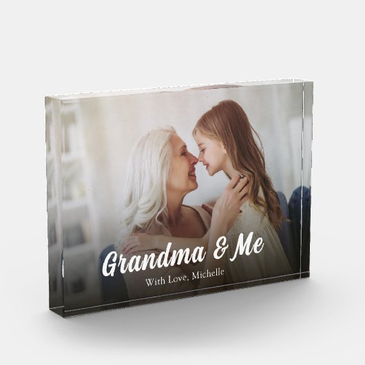 Schattige oma-script gepersonaliseerd fotoblokken (Links)