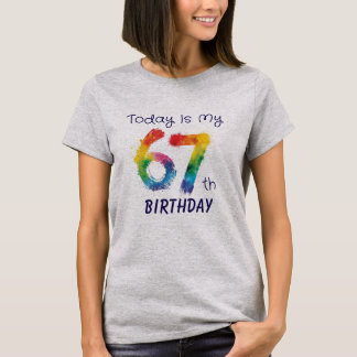 Schattige oma's 67e verjaardag personaliseer t-shirt