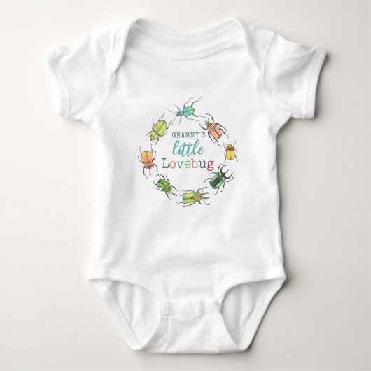 Schattige Oma's Little Lovebug Custom Romper (Voorkant)