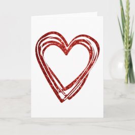 Schattige omtrek hart geliefde bijpassende Valenti Kaart