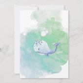 Schattige onder het Zee Baby shower bedankpas (Achterkant)