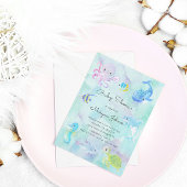 Schattige onder het Zee Baby shower Per Mail Invit