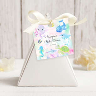 Schattige Onder het Zee Creatures Baby shower Bedankjes Labels