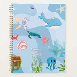 Schattige Onder het Zee Vrienden-onder-water thema Planner