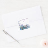 Schattige onder zee vierkante sticker (Envelop)