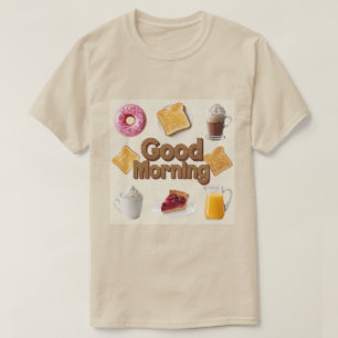 Schattige ontbijt Goedemorgen T-shirt
