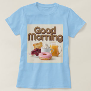Schattige ontbijt Goedemorgen T-shirt