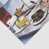 schattige ontkoppelingsretro  baddame tissuepapier (Detail)