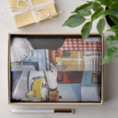 schattige ontkoppelingsretro  baddame tissuepapier (Geschenk)