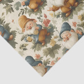 Schattige ontwerp van kabouter en bloemen tissuepapier (Detail)