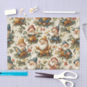 Schattige ontwerp van kabouter en bloemen tissuepapier (Craft)