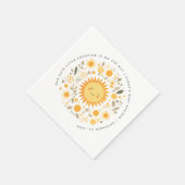 Schattige Onze Kleine Sunshine Boho Sun Baby showe Servet (Hoek)