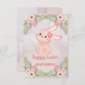 schattige  oosterbunny - Happy easter Notitiekaartje (Voorkant / Achterkant)