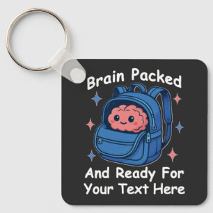 Schattige Op-Back-to-School Aanpasbare “Hersenen K Sleutelhanger