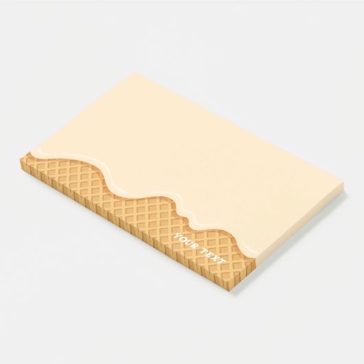Schattige op maat gemaakt ijs Vanille Post-it® Notes (Schuin)