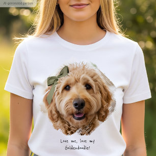 Schattige op maat gemaakte foto penseelstreek Ik h T-shirt