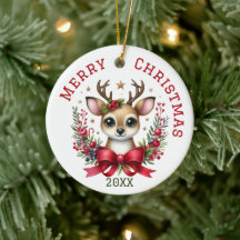 Schattige op maat gemaakte herten Kerstmis