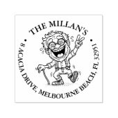 Schattige opa thema zelfinktende stempel (Design)