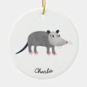 Schattige Opossum gepersonaliseerd Keramisch Ornament (Voorkant)