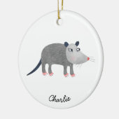 Schattige Opossum gepersonaliseerd Keramisch Ornament (Links)