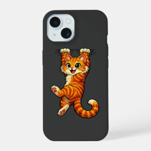 Schattige oranje tabby kat iPhone 15 hoesje