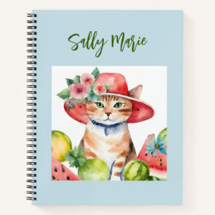 Schattige oranje tabby kat notitieboek