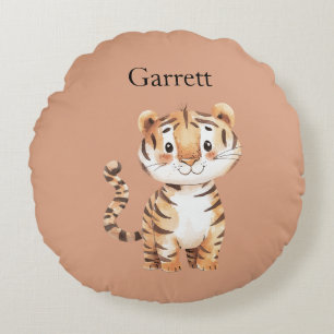 Schattige Oranje Tijger Rond Kussen