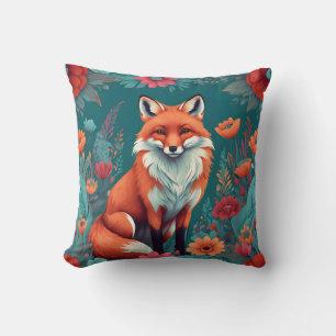 Schattige oranje vos kussen