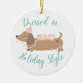 Schattige ornament met Wiener Dog