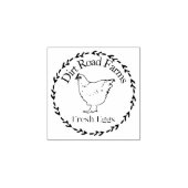 Schattige Orpington Chicken Boerderij Fresh Floral Rubberstempel (Afrduk)