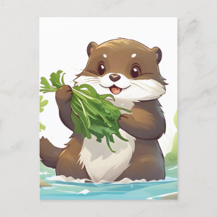 Schattige otter briefkaart