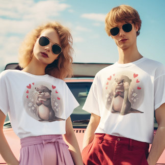 schattige otter liefde t-shirt