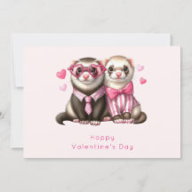 Schattige Otter Paar in Liefde Valentijnsdag