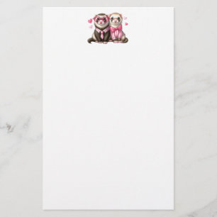 Schattige otter paar verliefd briefpapier