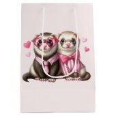 Schattige otter paar verliefd medium cadeauzakje (Achterkant)