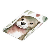 Schattige Otter Waterverf Magneet (Linkerzijde)