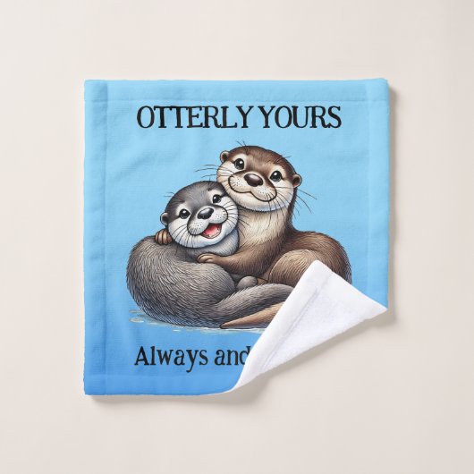 Schattige: Ottering Yours Always en Furever Bad Handdoek (Wasdoekje)