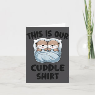 Schattige otters knuffelen Dit is onze knuffel Kaart