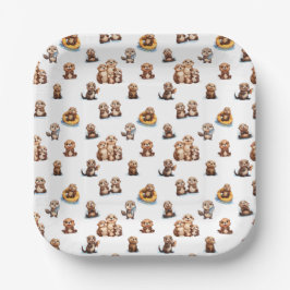 Schattige otters! papieren bordje